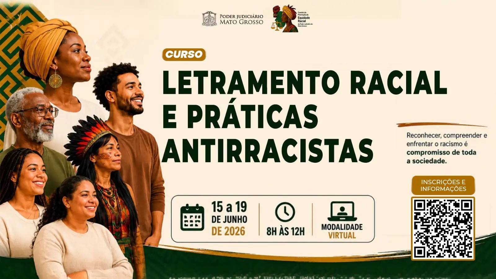 TJMT abre inscrições para Curso de Letramento Racial e Práticas Antirracistas